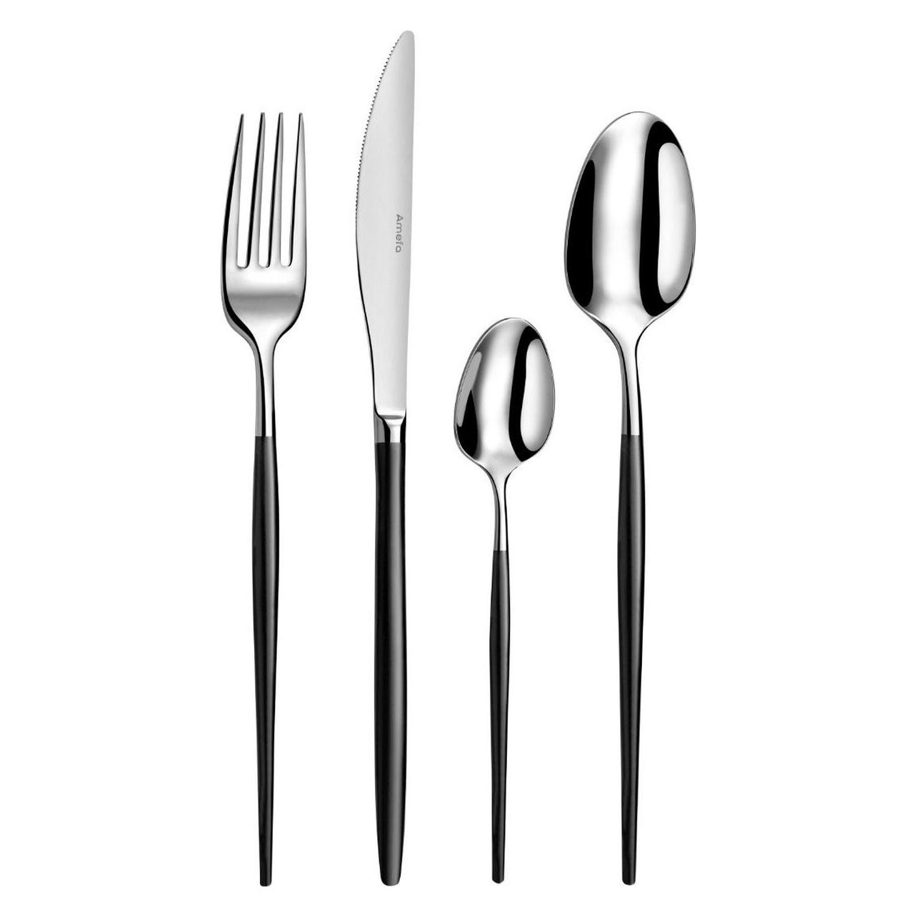 Amefa Soprano 1114 - 16-pcs set in trend box - Black (16 Stk., Besteck Set) (1114DTTR16B60)
