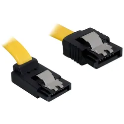 DELOCK SATA Kabel gelb 0.2m, oben/gerade