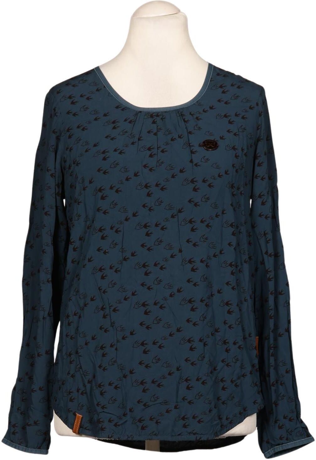 Naketano Damen Bluse, Marineblau, Gr. L, Viskose - Second Hand