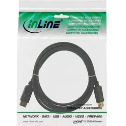 INLINE DisplayPort Kabel schwarz, 0.3m