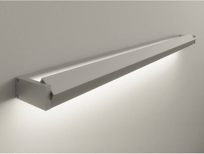 Gera-Leuchten LED-Wandleuchte GL 6 silber, Designer Gera-Leuchten, 120x4x8 cm