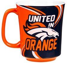 Evergreen Denver Broncos, 14 oz Ceramic Coffee Mug w/ Gift Box