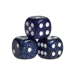Halmakegel.com Würfel - Peking - blau - Kunststoff - 16 mm 252029