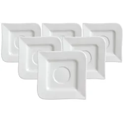 KAFFEEUNTERTASSEN Melodie weiß ø 14 cm 6er Set