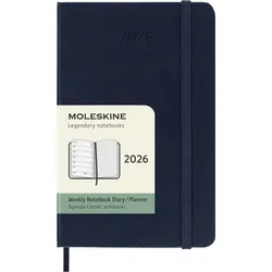 Moleskine Wochenkalender 2026 12M P, marineblau