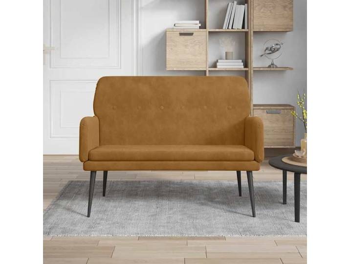 Banc d'entrée(rectangulaire）- Maximum 110 kg par siège - Banc banquette Marron 108x79x79 cm Velours grm37o
