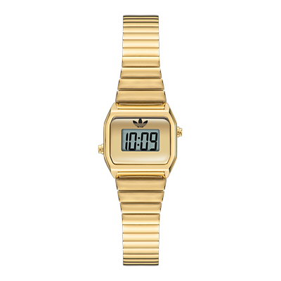 Digitaluhr ADIDAS ORIGINALS "DIGITAL TWO XS", gold (goldfarben, champagnerfarben), Armbanduhren, Damen, goldfarben, Digitaluhr, Quarzuhr, Armbanduhr, Damenuhr, Edelstahlarmband, digital