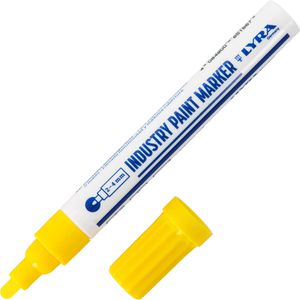 Lyra Industriemarker 4040, gelb, Strichbreite 2 - 4 mm, wasserfest