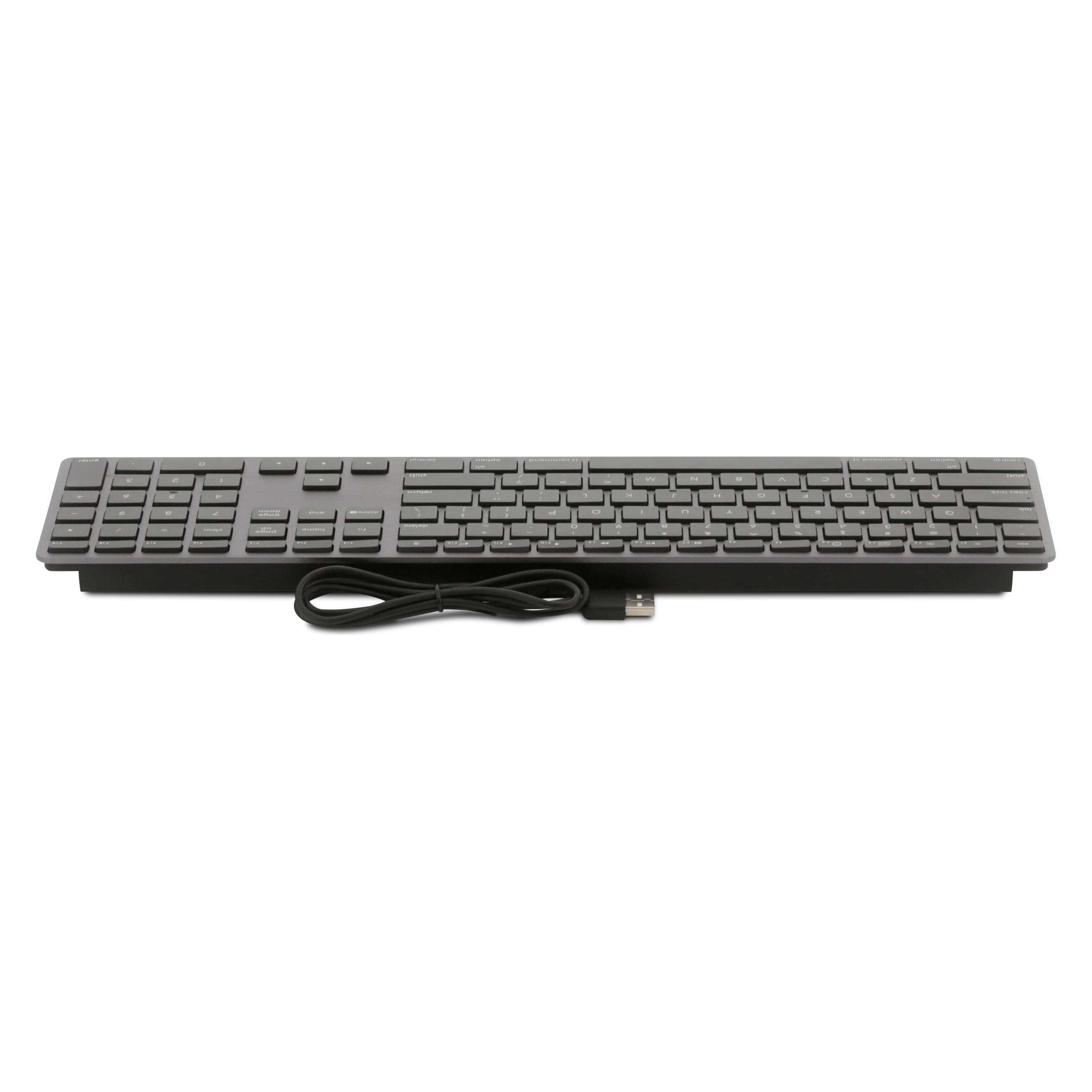 LMP USB numeric Keyboard KB-1243, 109 keys (ANSI), 2x USB, aluminum, US layout, macOS, space grey (US, Kabelgebunden) (18293)