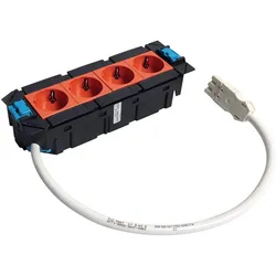 Hager GTV0RW4ROWA325 Gerätebecher mit Steckdosen 4xorange Wago Leitung 0,5m 3x2,5mm2