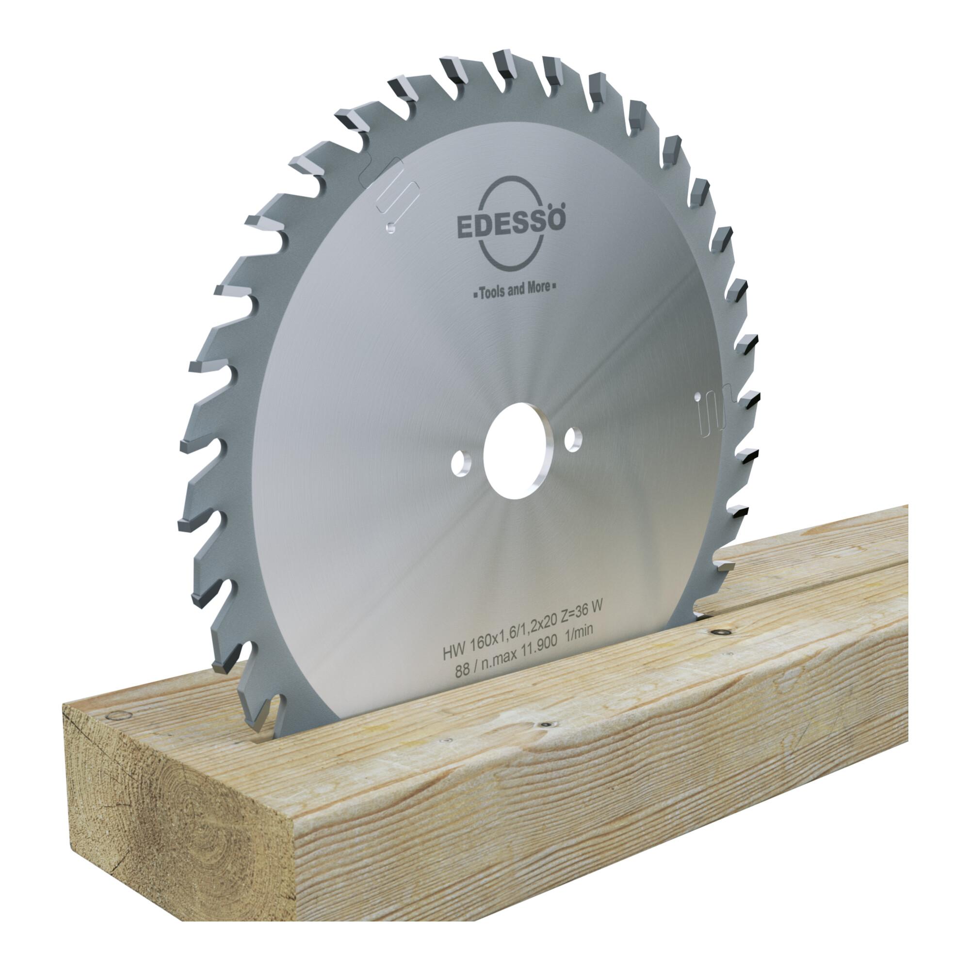 EDESSÖ Handkreissägeblatt für AKKU-Maschinen (Dünnschnittsägeblatt), HW 160x1,6/1,2x20 Z=36 W (13216020)