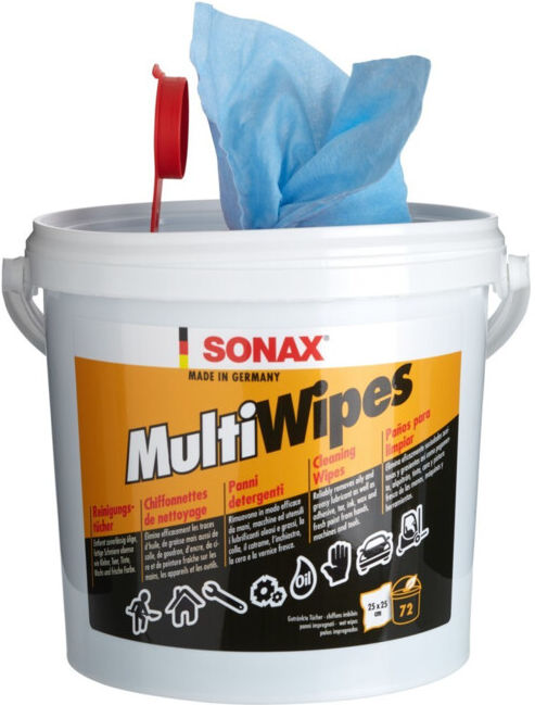 SONAX MultiWipes lingettes humides nettoyantes 72 pcs seau (04680000)