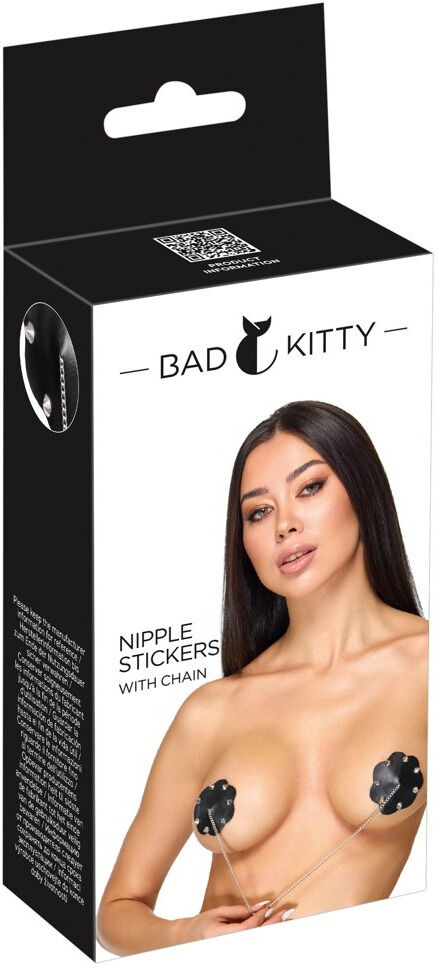 Bad kitty Autocollants pour Mamelons avec Chaîne