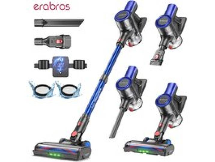 Erabros EV2 450W 55kpa Draadloze stofzuiger Hoge zuigkracht Handheld Smart Home Cleaner Capaciteit LED-display Vloertapijt