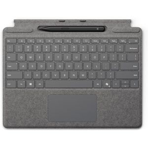 Microsoft Tastatur Surface Pro Keyboard, grau, mit Surface Slim Pen 2, mit Touchpad