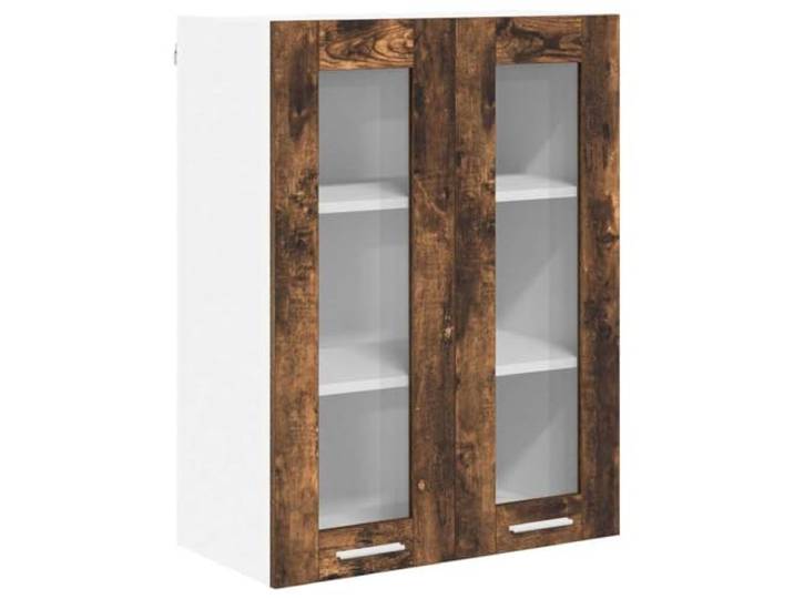 HKTMGDNG Hängeschrank Geräucherte Eiche 60x31x80 cm Holzwerkstoff Vielseitiger Wandhängeschrank mit 2 Scharniertüren für Vorratsraum oder Esszimmer, sorgt für Ordnung und Struktur.
