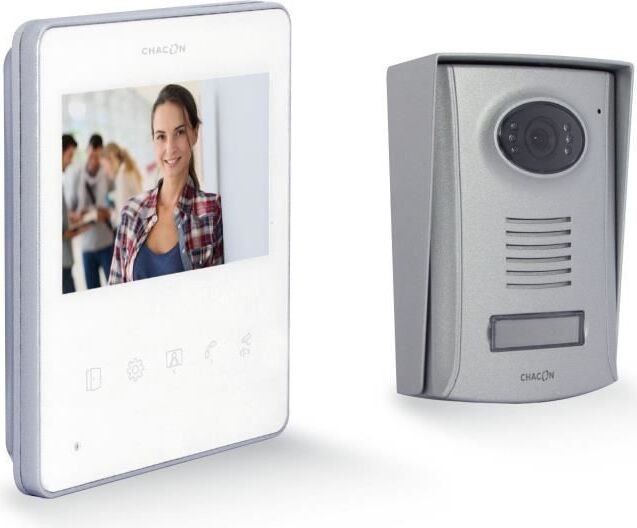 Chacon Video-intercom 4,3 inch Ultraplat Wit - 2 draden