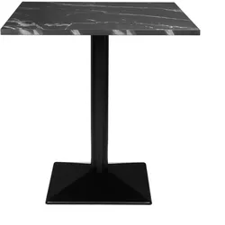 Bolero Kompletter Tisch Quadratisch Schwarze Steinoptik 700mm