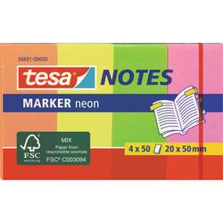 tesa Haftnotiz 56691-00000-01 20 mm x 50 mm Orange, Gelb, Grün, Pink 200 Blatt