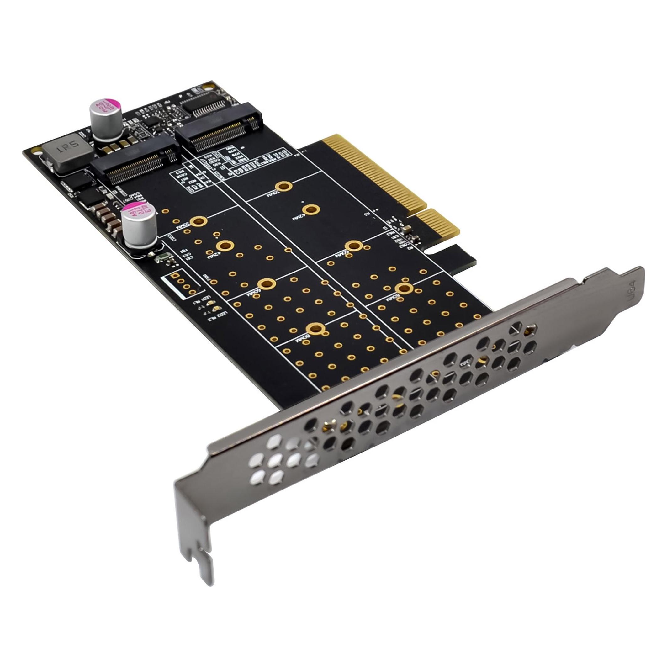 InLine PCIe Karte zu 2x intern NVMe M.2 Key M - Bifurcation (76660N)