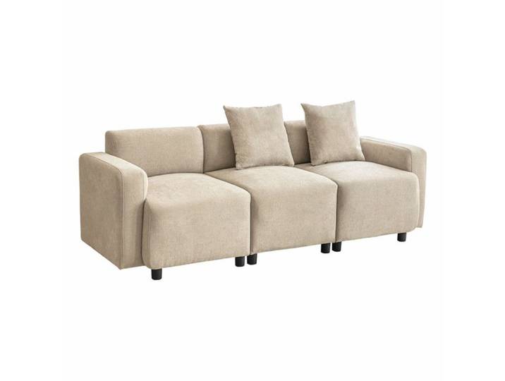 Canapé 3 places salon design moderne meuble rembourré confortable avec coussins canapé ordinaire pour séjour et pièce à vivre