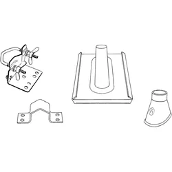 Triax MZ 50 Mast-Zubehör Set mit 48-50mm Durchm., TV Zubehör