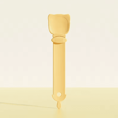 Inspire Curations Mess Free Cat Treat Squeeze Spoon Feeder orange