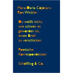 Du weisst nicht, wie schwer es geworden ist, einen Brief zu verschicken, Belletristik von Ron Winkler