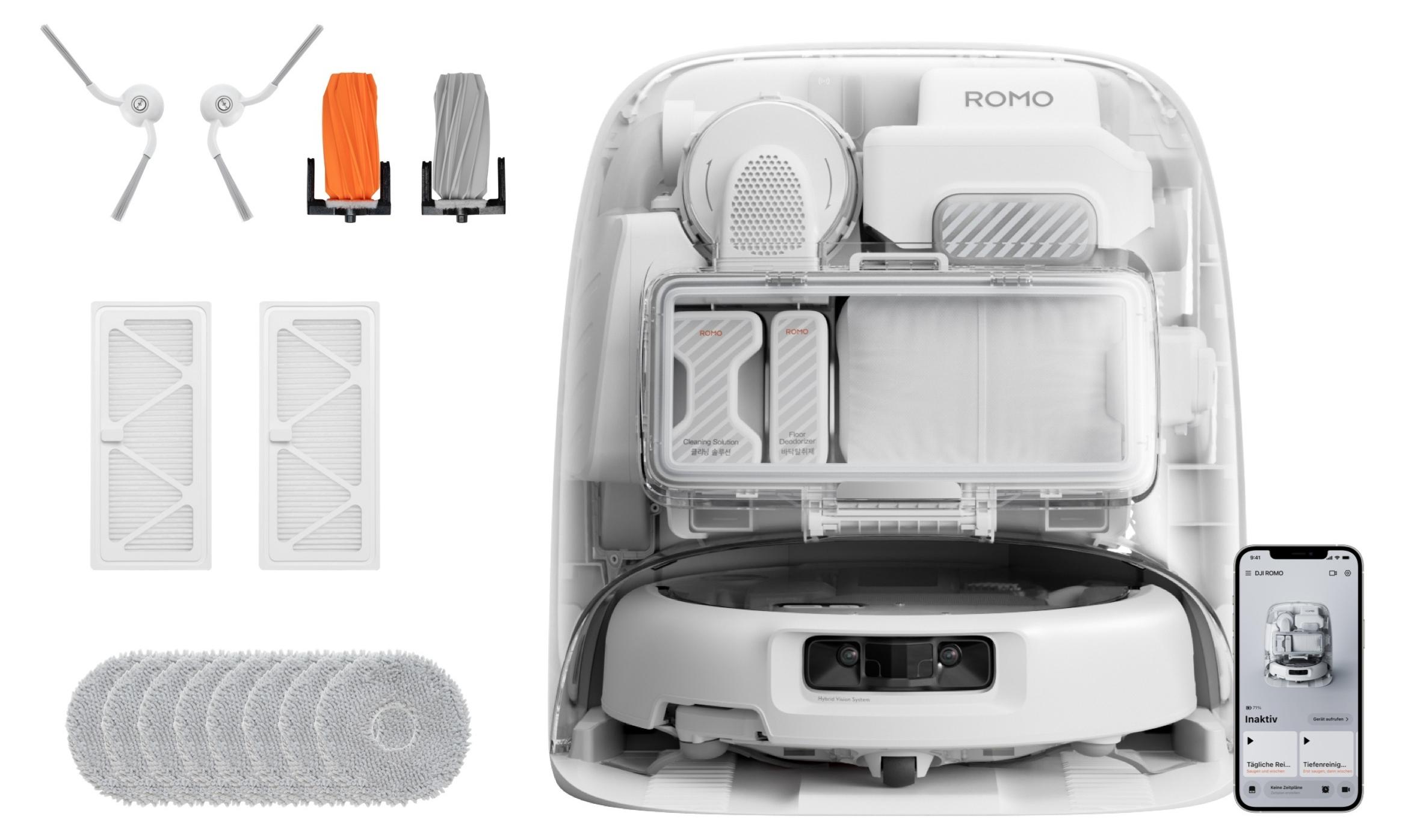 DJI ROMO P2 Clean More Combo (Water Tank Version) Transparent