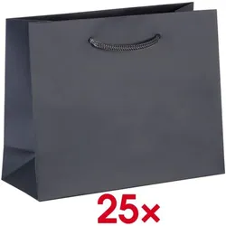 VP 25er-Pack Tragetaschen anthrazit 5 L grau, 25x20 cm