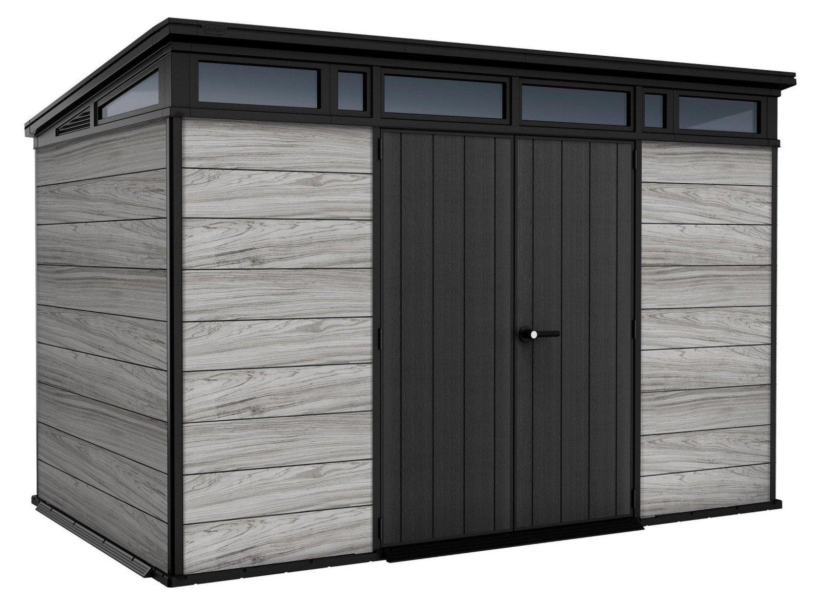 KETER Pent Signature tuinhuis, stormgrijs, 11x7