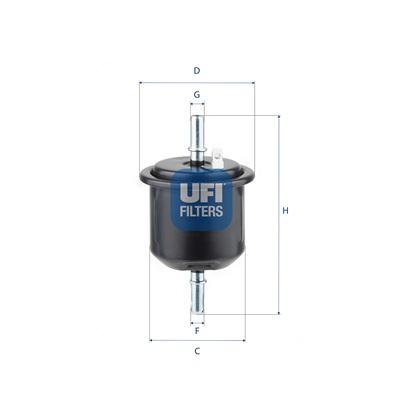 UFI Kraftstofffilter 3182500 Filtereinsatz 122mm für HYUNDAI