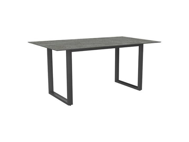 Stern Kufentisch 160x90 cm Aluminium graphit mit Tischplatte