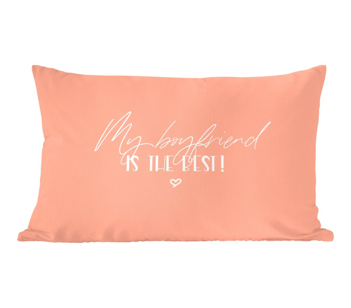 PillowMonkey Sierkussen My boyfriend is the best! Quotes - 60 x 40 cm