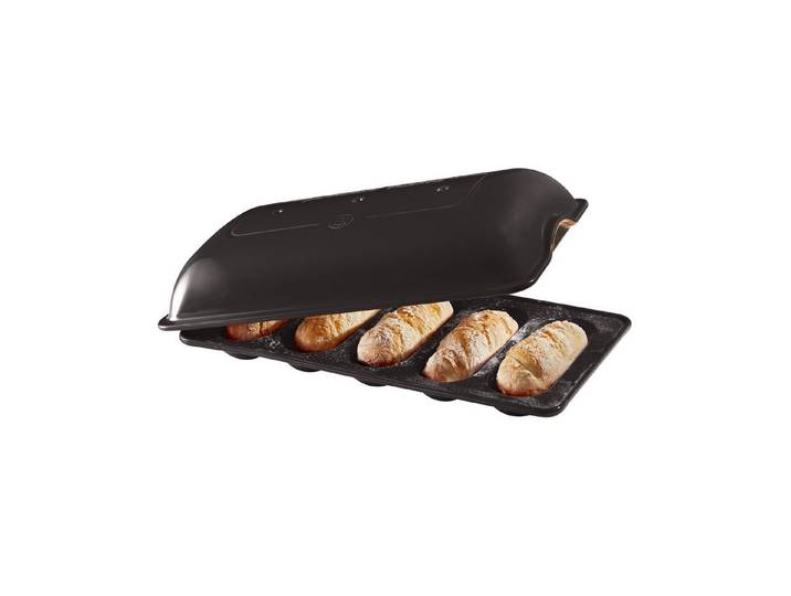 Emile Henry Brotbackform Keramik Mini-Baguette-Set Brotbackform