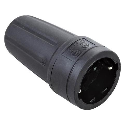 Csdk SL Verlängerungskabel rund Schuko mit Erde 16A 250V IP44, Gummi schwarz (F-8531009)