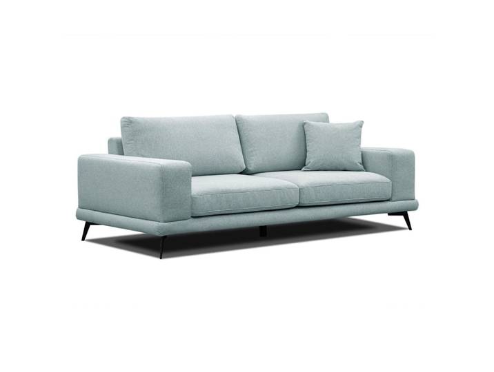 Canapé droit xxl 3 places tissu turquoise