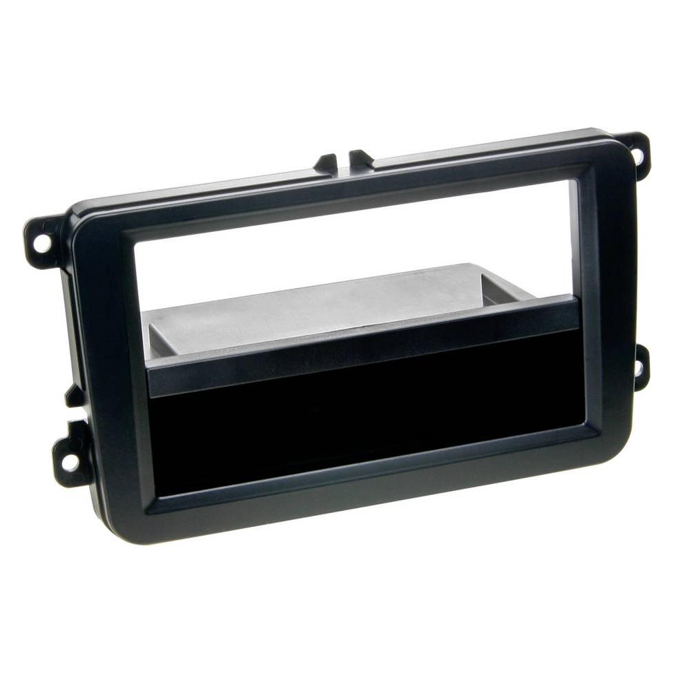 ACV 281320-10-1 | Radioblende Seat / Skoda / VW, schwarz (2 DIN mit Ablagefach) (28132010PRO)