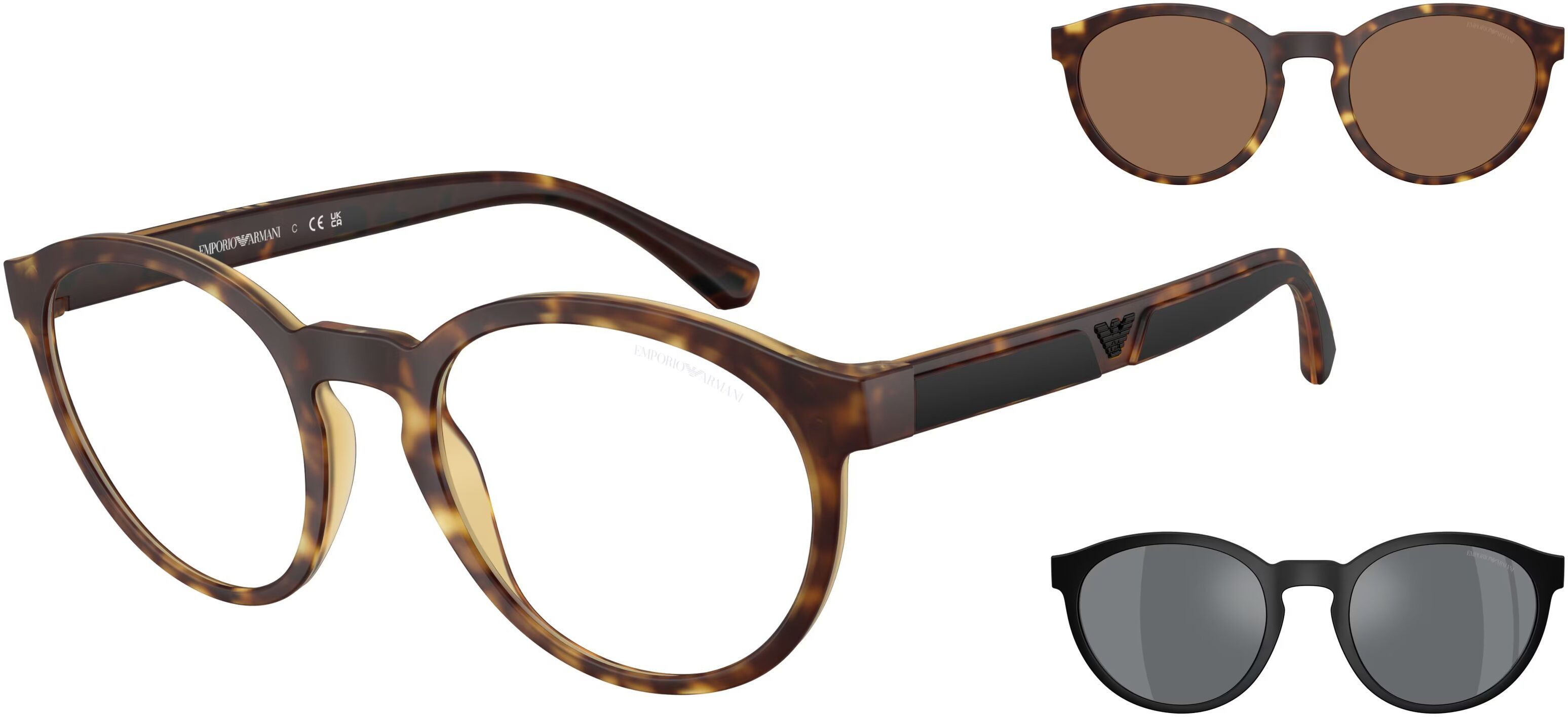 Occhiali da Vista Emporio Armani EA 4152 (58021W) + Clip on
