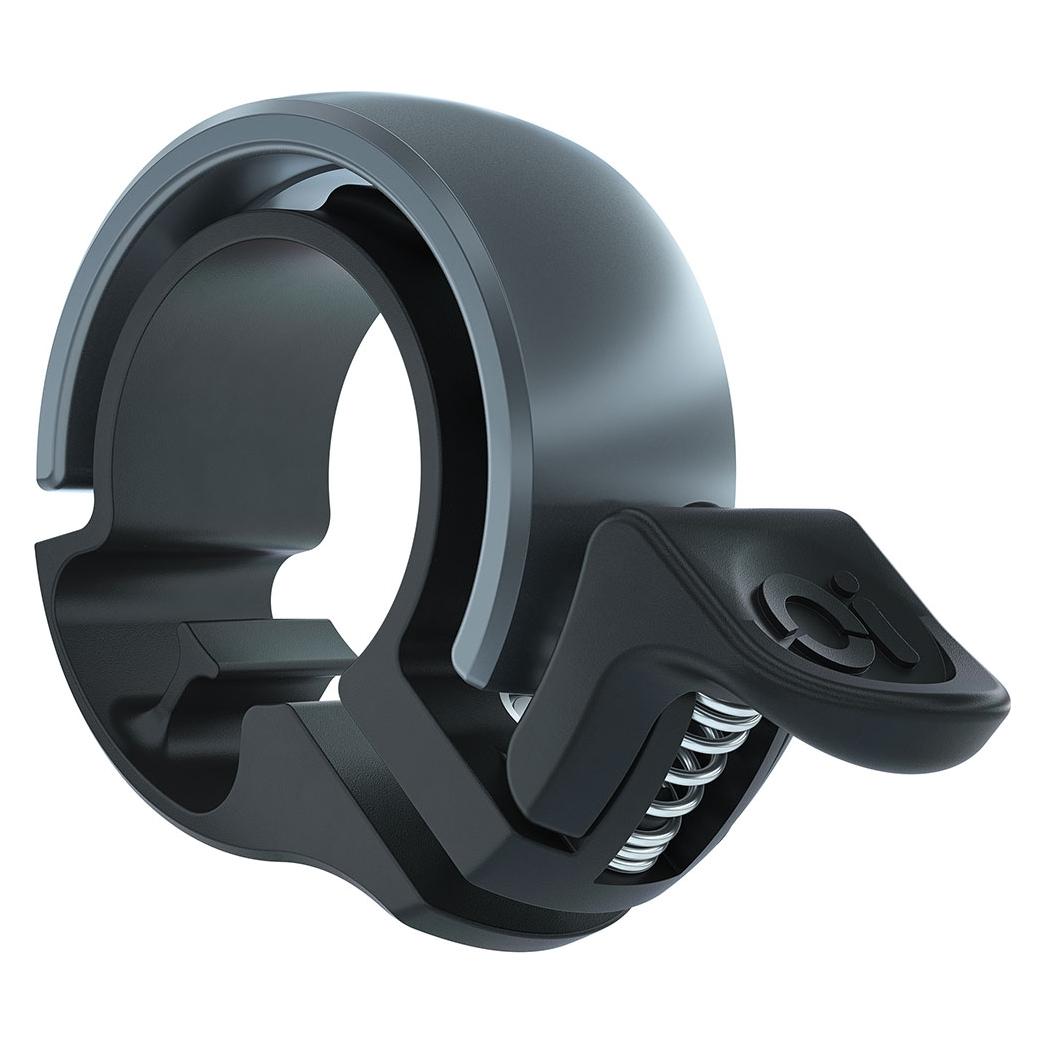 knog. Oi Classic Fahrradklingel - Schwarz/Grau - Small, 22.2mm (12910)
