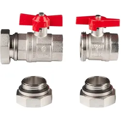 Kugelhahn Abgleich-Anschluss-Set horizontal DN 25