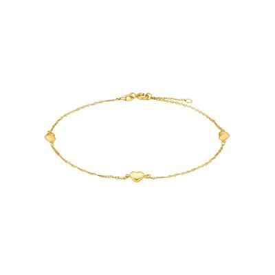Fußkette AMOR "Golden Anklet", gold (goldfarben), Fußketten, Damen, Gelbgold 375