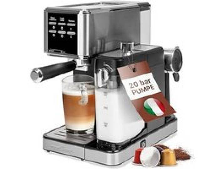 Machine à espresso - ProfiCook - 2en1 - 20 bars - Réservoir à lait 0 6L - Compatible Nespresso