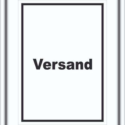 HB-Druck Versand Schild mit Text Lieferung shipping hochkant A1 (594x841mm)