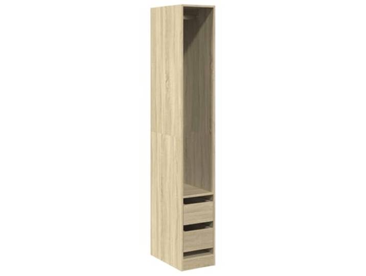 smnyxs Kleiderschrank, Sonoma-Eiche, 30 x 50 x 200 cm, Holz 1 Fach, 2 Schubladen, Holz, Sonoma-Eiche, Wandbefestigung im Lieferumfang enthalten, kleine Räume, Schlafzimmer, Flur