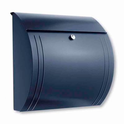 PROREGAL Eleganter Briefkasten Modena aus verzinkten Stahl | 15,3 Liter, HxBxT 33,5x36x12,7cm | Einwurföffnung 32,5x33cm | Anthrazit