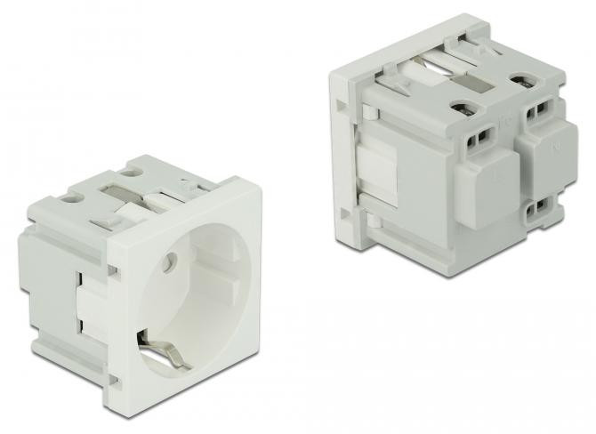 Delock Easy 45 geaarde stekkerdoos, 45 x 45 mm, 10 stuks