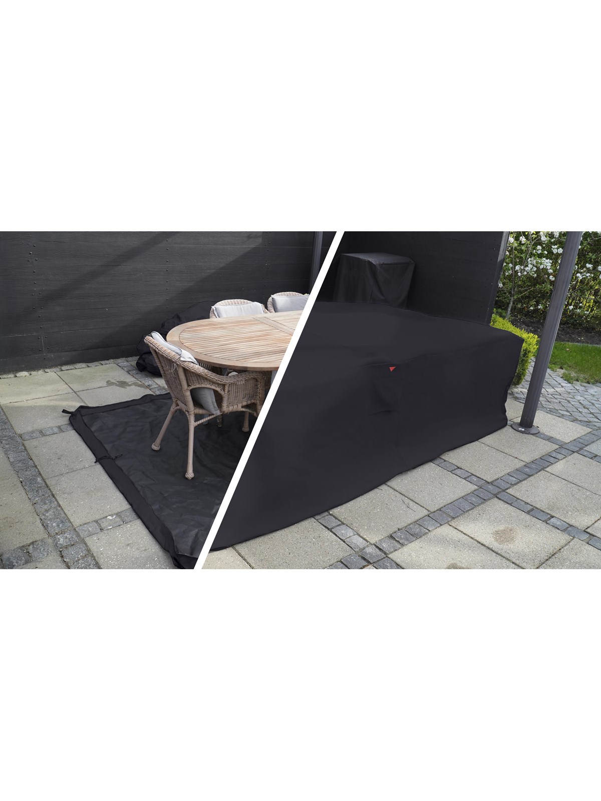Home>it Garden Überzug für Gartenmöbel, L210×B155×H95 cm., schwarz