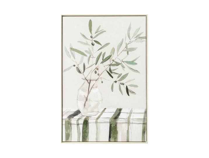 Handgemaltes Bild „Olivenzweige“ 60 x 90 cm Multicolor Crea Collection