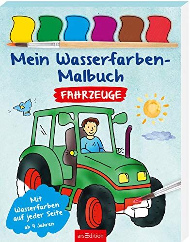 Mein Wasserfarben-Malbuch Fahrzeuge: Mit Wasserfarben auf jeder Seite - ab 4 Jahren - Preis vom 17.10.2026 19:25:27 h